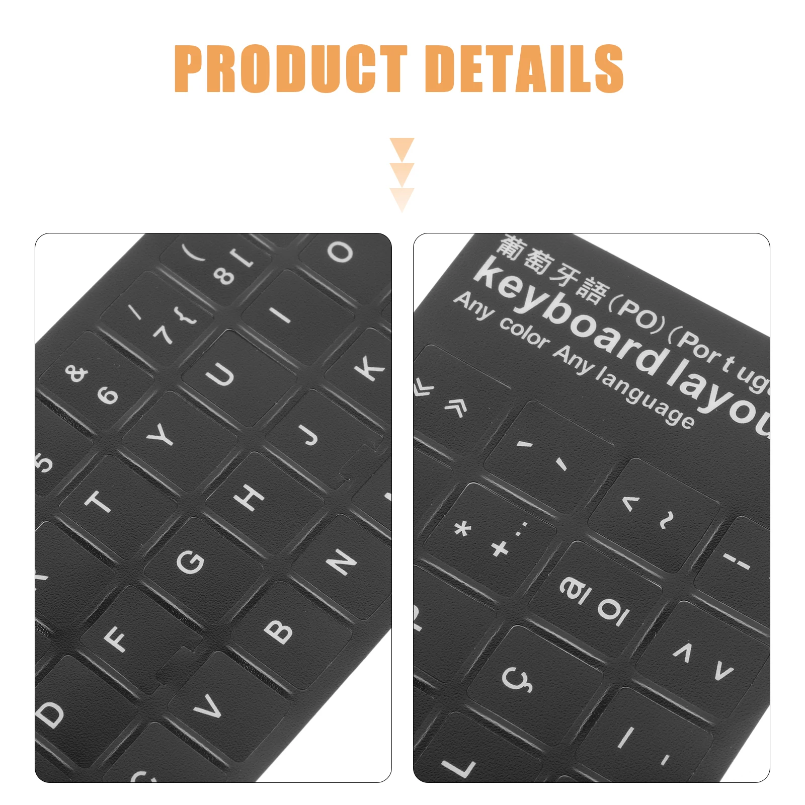 

10pcs Keyboard Portuguese Laptop Computer Accessories Replacement Keys Covers Universal Foreign Language Keyboard Stickers Skin