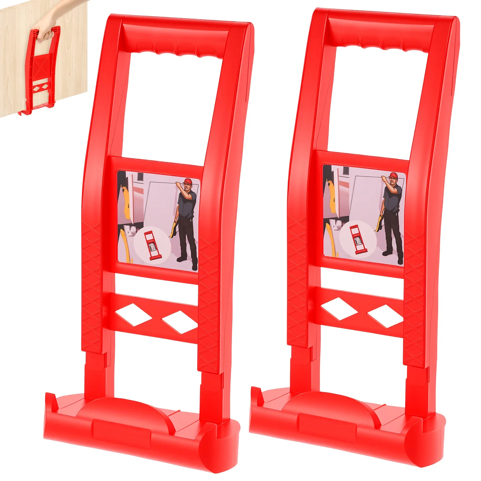 Drywall Panel Lifter Sheet Carrier Tool 80kg Heavy Duty Plywood Glass Tile Gripper Anti Slip Handle For Woodworking Construction