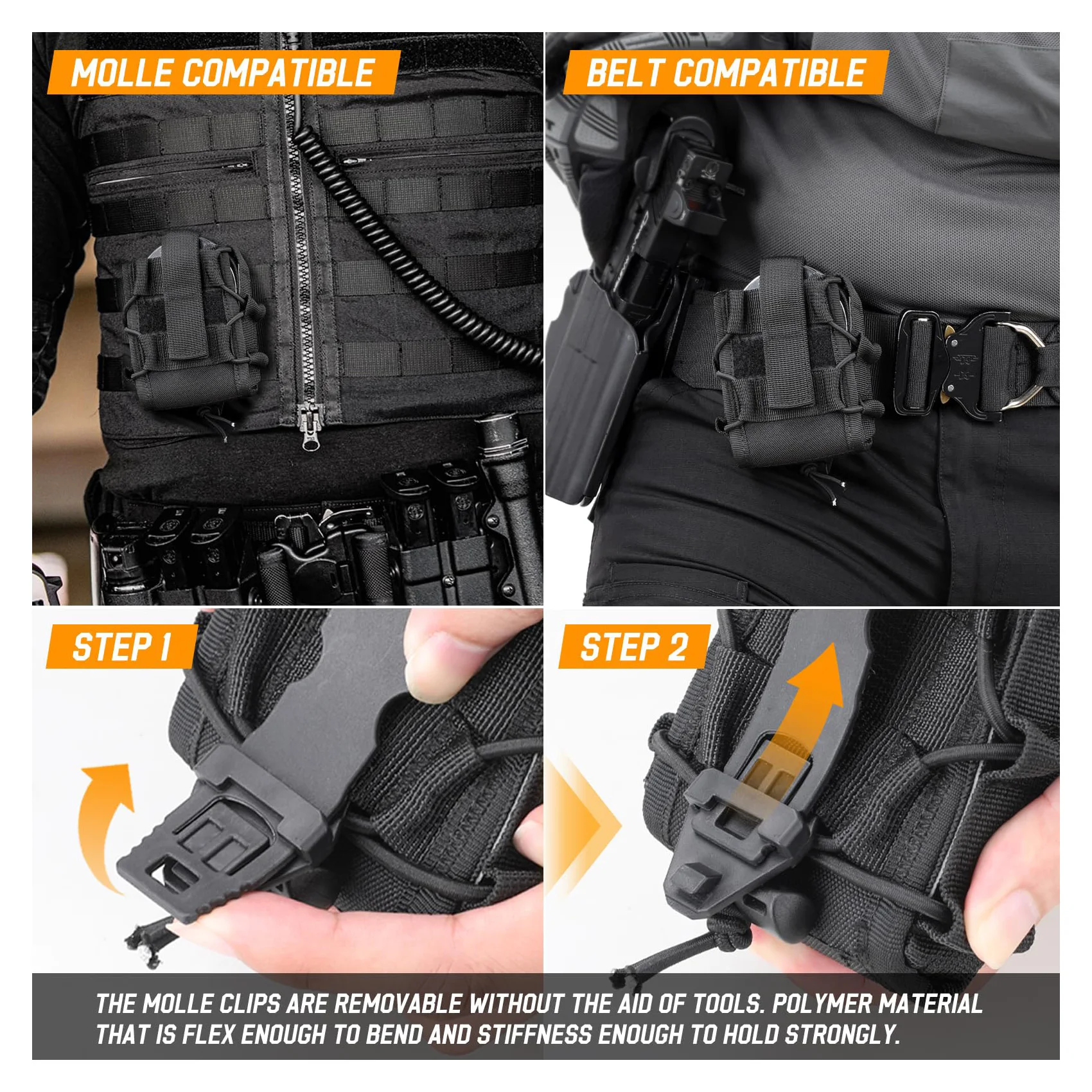 戦術的な手錠ホルダーモールポーチオープントップユニバーサル手錠ケースシャックルホルスターウエストバッグベルト狩猟アクセサリー