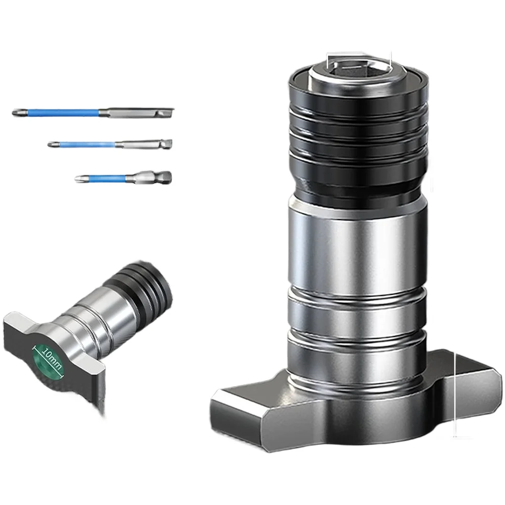 High Hardness Wrench Adapter 63HRC Carbon Steel for Electric Wrenches Compatible with Square Shaft and Hex Shank Bits