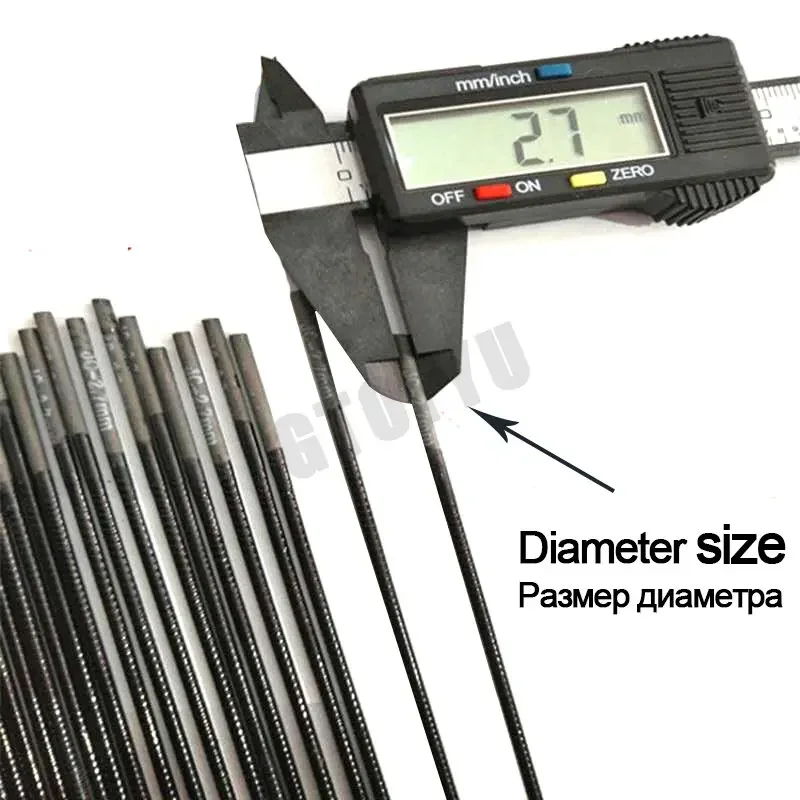 2.7mm-7.7mm 5 sztuk 100cm 1M końcówka wędki części zamienne tajwan wędka pełny rozmiar pusta wędka węglowa akcesoria solidne — zdjęcie 4