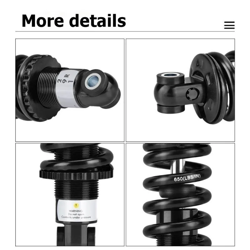 TFTP-Hydraulic Spring Shock Absorbers For Electric Scooters, Full-Suspension Off-Road Mountain Bikes, Rear Shock Damping System