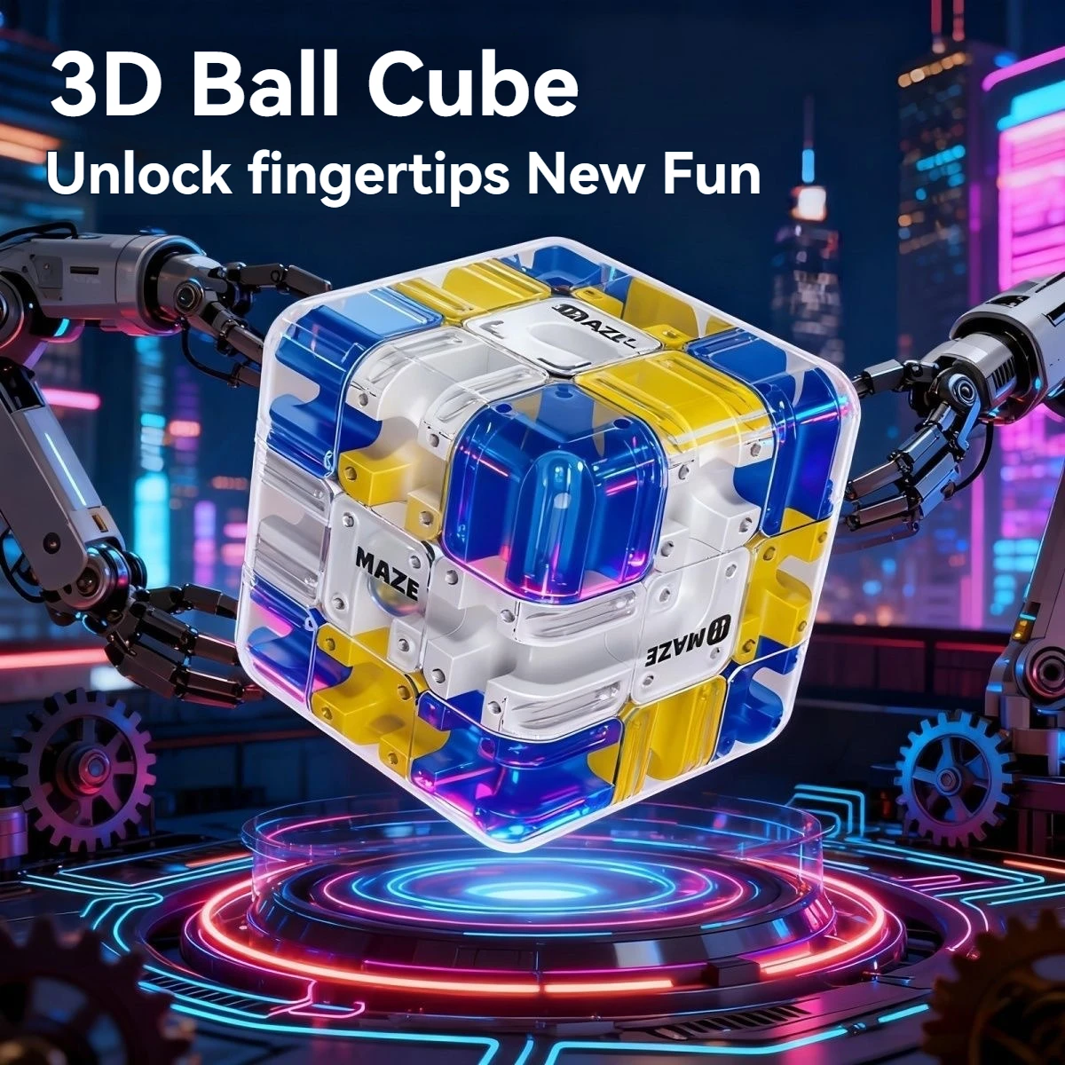 Divertenti labirinto cubo magico giocattoli agitati, labirinto puzzle creativo intelligenza pensiero logico anti giocattoli educativi per bambini