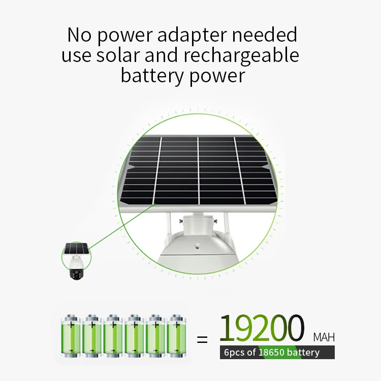 4MP EseeCloud  APP  WIFI IP Camera  Solar Power Wireless PTZ Full Color Home Security Intercom CCTV Baby Monitor