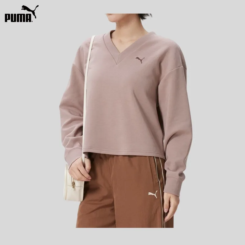Puma Pullover Sports Sweater New Women's Pink Running Classic Training Sweater 694093-88