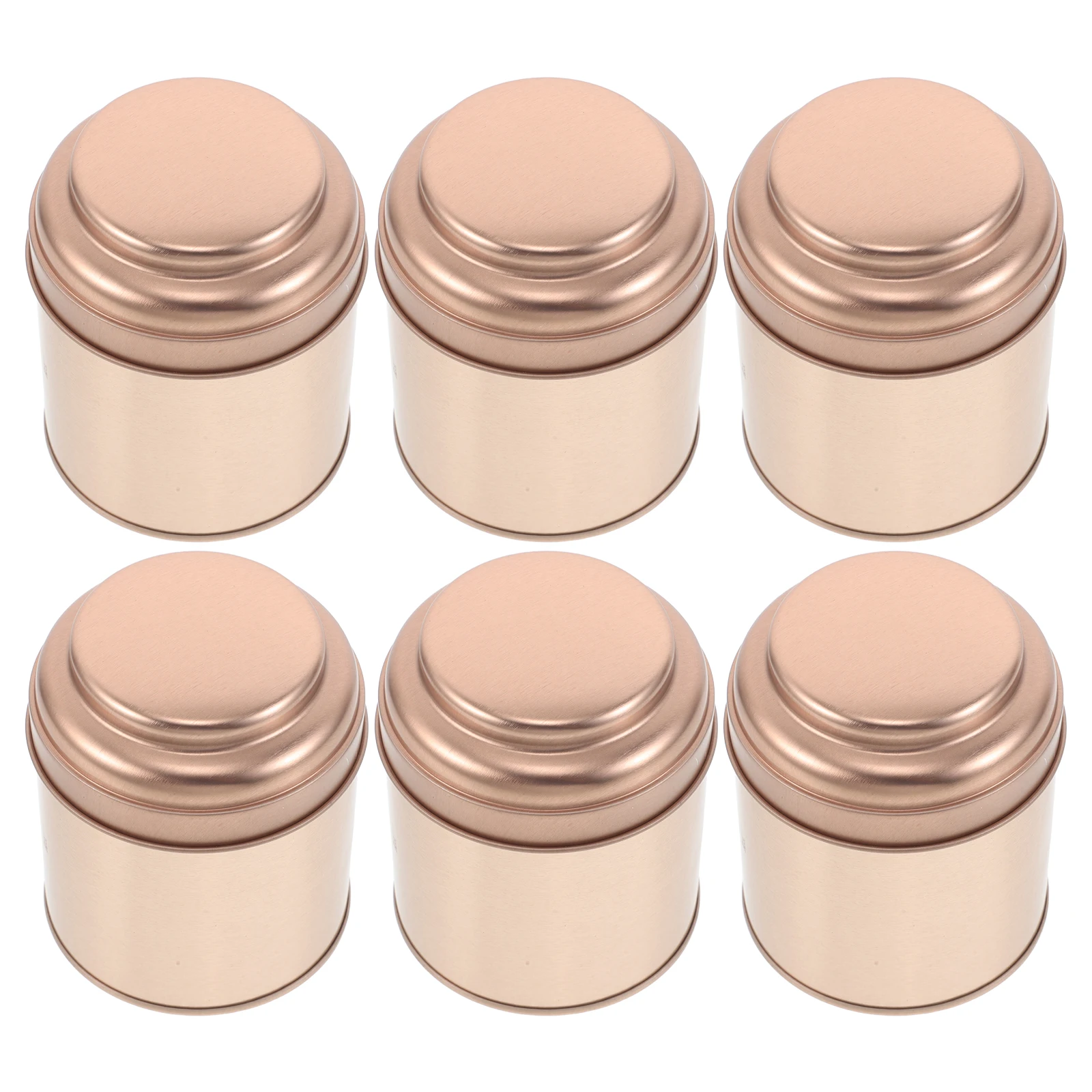 

6 Pcs Airtight Tea Metal Tin Loose Leaf Storage Containers Cereal Canisters Bulk Kitchen Organizer Food Tinplate