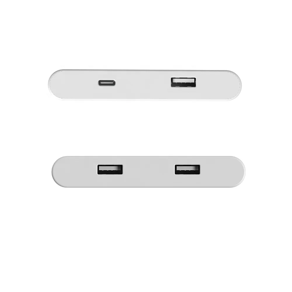 Pengisi daya Cepat USB C ganda, pengisi daya ponsel port USB ganda 3.0