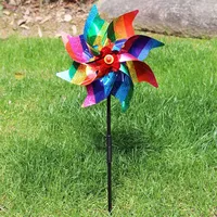 Windmill Bird Repellent Decoration Bird-Scaring Wind Spinner Children Kids Toys Easy Installation for Outdoor Garden Lawn Yard