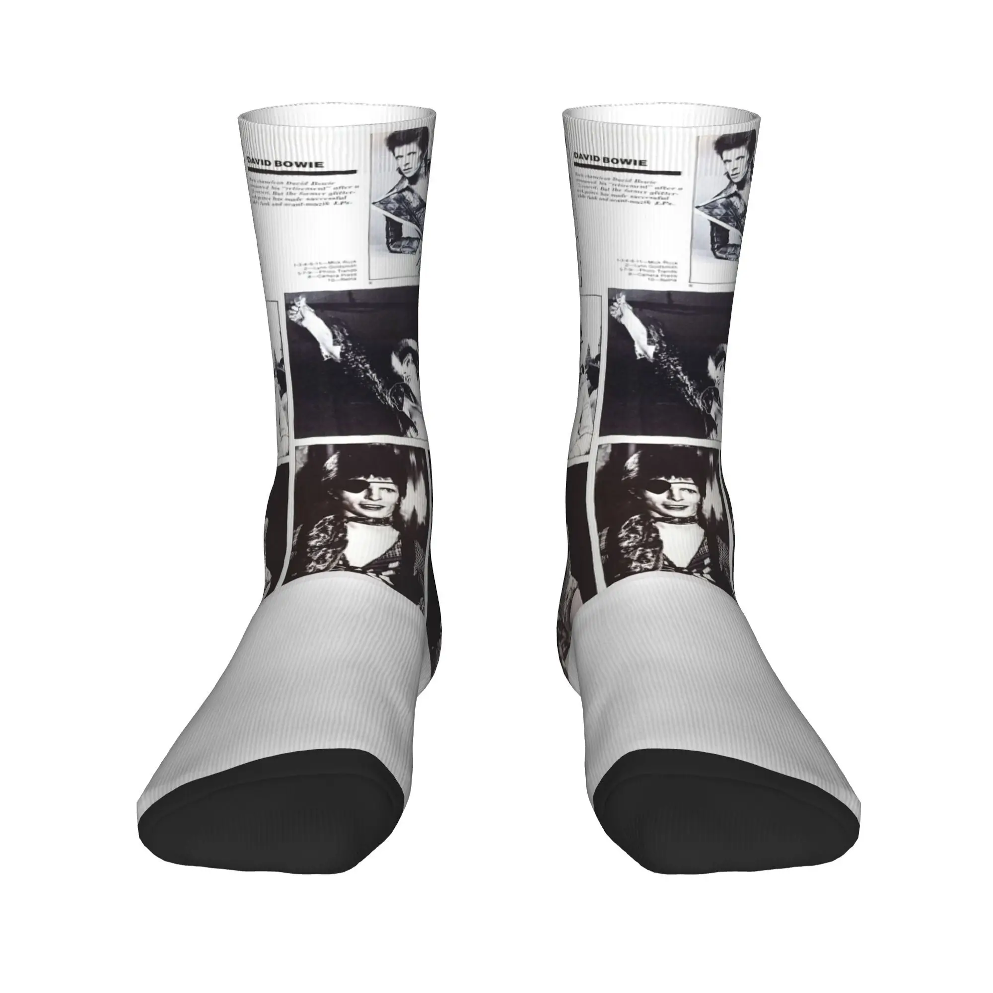 Davids Star Bowied  Printed Socks Merch for Casual Wear Breathable Singer Musician Sock