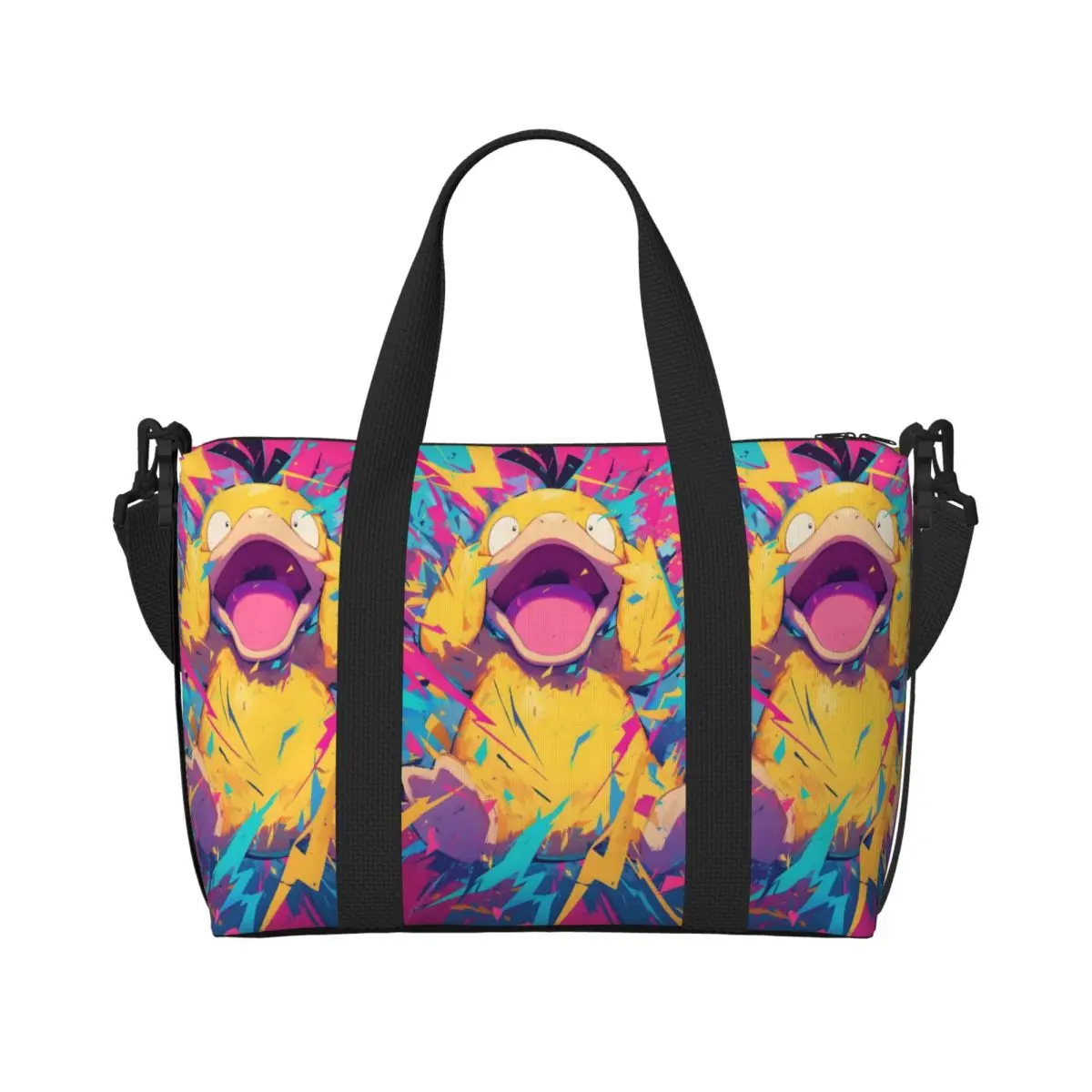 

Пляжная большая сумка на заказ P-Psyducks для женщин, дорожные сумки в стиле аниме с большим отделением для пляжного спортзала