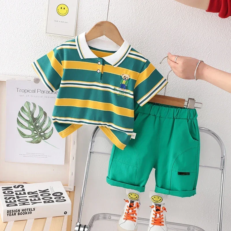 

New Summer Baby Girls Clothes Suit Toddler Outfits Children Boys T-Shirt Shorts 2Pcs/Sets Infant Casual Costume Kids Sportswear