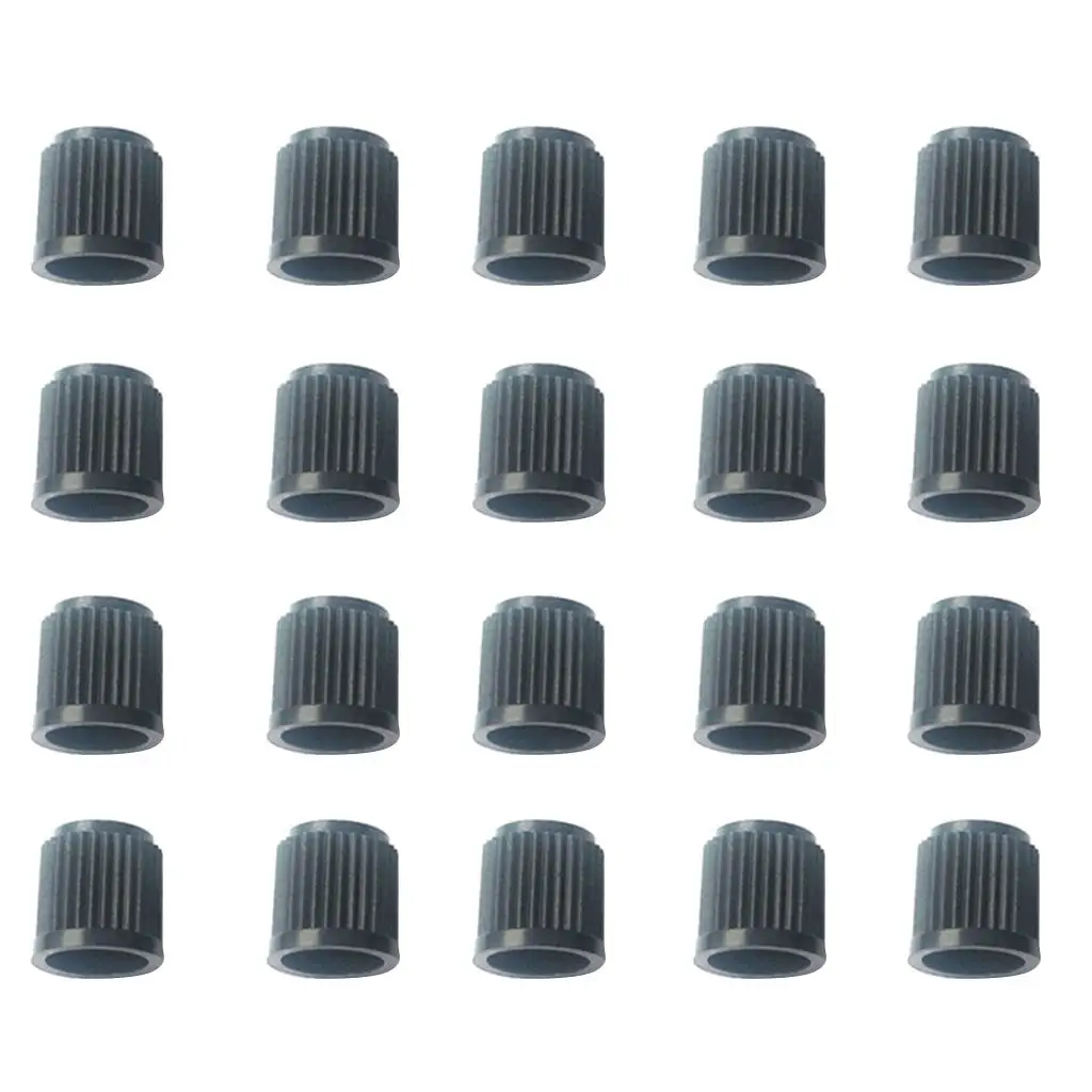 dolity 20 Pieces Black Plastic Car Motorcycle Tyre Tire Valve Stem Cap Dust Covers