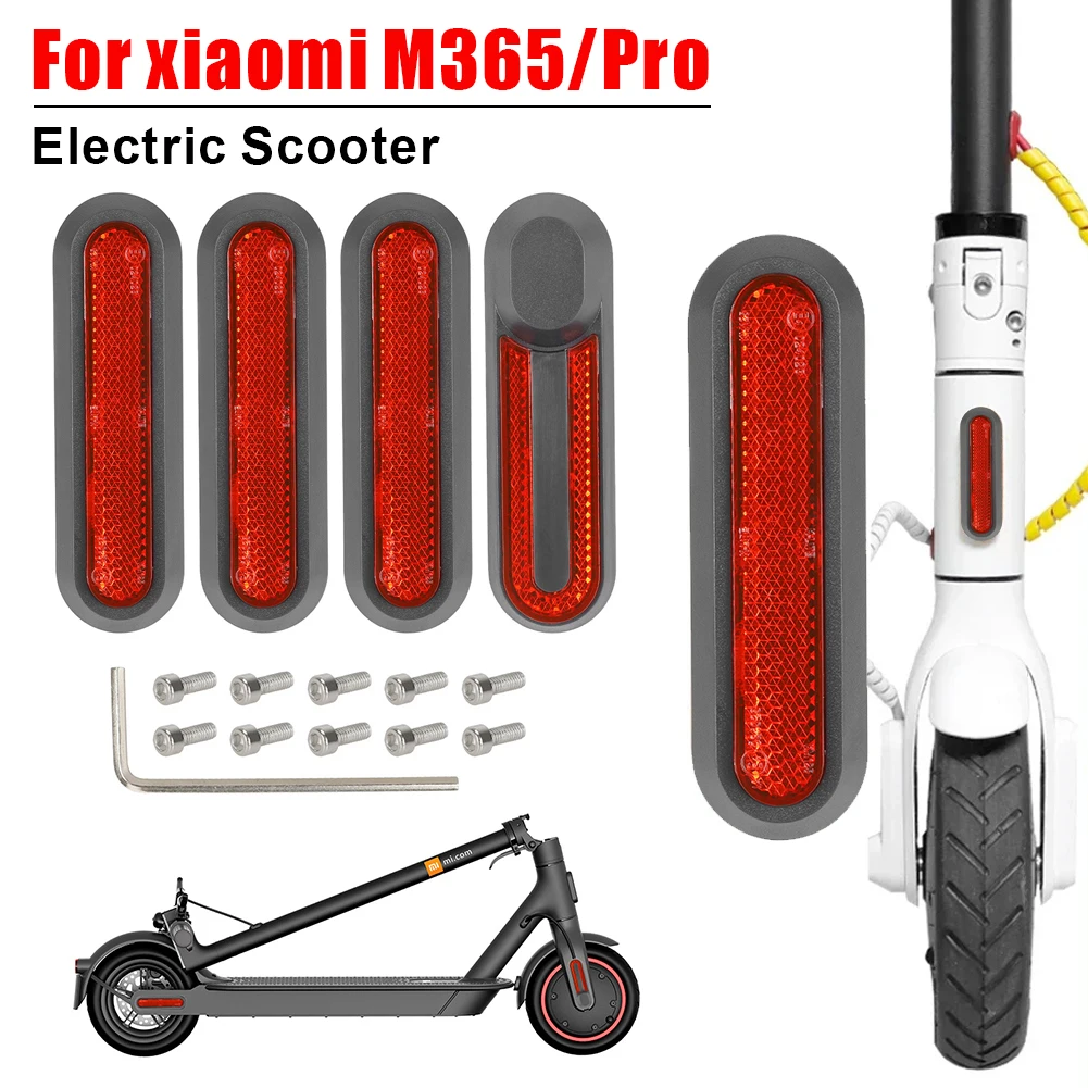 Wheel Cover With Reflector Bars For Xiaomi Electric Scooter M365 1S Pro Pro2 And Lite Hub Cap Reflective Protect Shells Parts