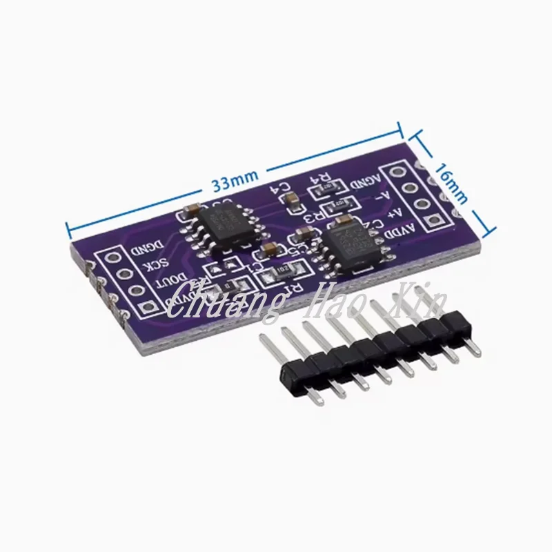 2pcs CS1237 CS1238 24 bit ADC module onboard TL431 external reference chip single and dual channel weighing sensor