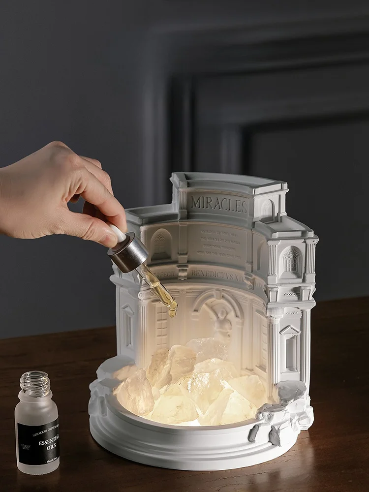 

Roman Wi Pool Crystal Stone Diffuser Aromatic Lamp Gift Box Ornament for Birthday Wedding Girls Air Purin ential Oil