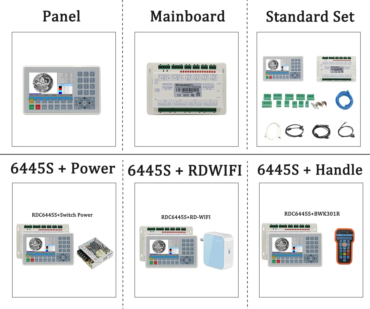 

Контроллер USGO Ruida 6445S RDC6445S для CO2-лазеров: обновление систем 6445 6445G RDC6445G для станков лазерной резки и гравировки CO2