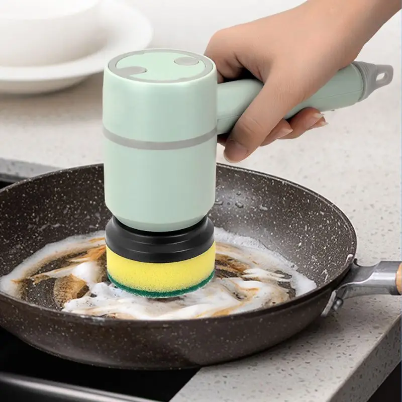 Multi-Functional Electric Cleaning Brush Cleaning Cloth Brush Household Automatic Handheld Usb Charging Kitchen Bathroom