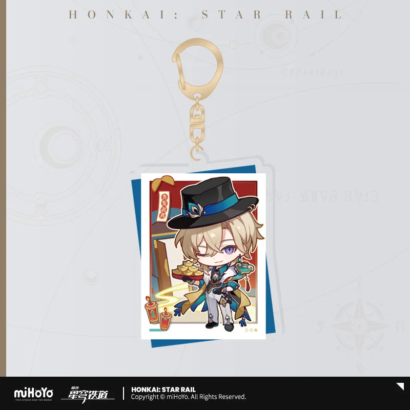 Gioco ufficiale originale Honkai Star Rail Topaz Ruan Mei Yanqing Dr. Ratio portachiavi in acrilico ciondolo borsa puntelli Cosplay miHoYo