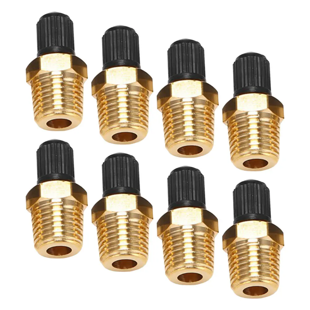 

8Pcs Brass Valve Core Kit 1 4 Npt Thread Air Compressor Tank Valve Radiator Inflation Accessories Air Compressor Attachments Kit