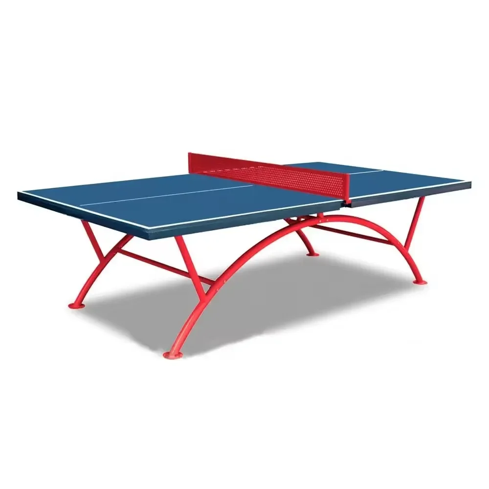 Premium Quality International Standard Size Outdoor Table Tennis Table  With Rainbow Shape Leg