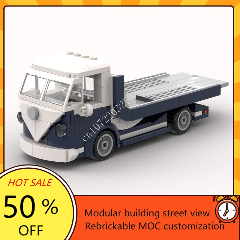 

208PCS MOC Speed Champions Minifigure Scale Tow Truck Model Building Blocks Technology Bricks Creative Assembly Kids Toy Gift