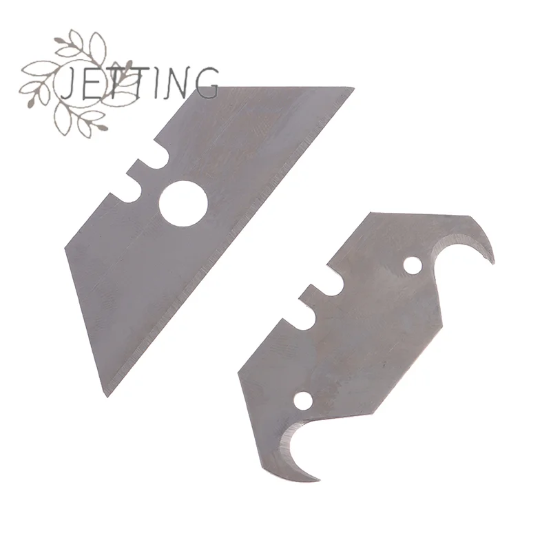 HOT 10Pcs Hook Knife Blade Dolphin Acrylic Board PVC Plastic Floor Construction Tool Cutting Horn Carpet Steel