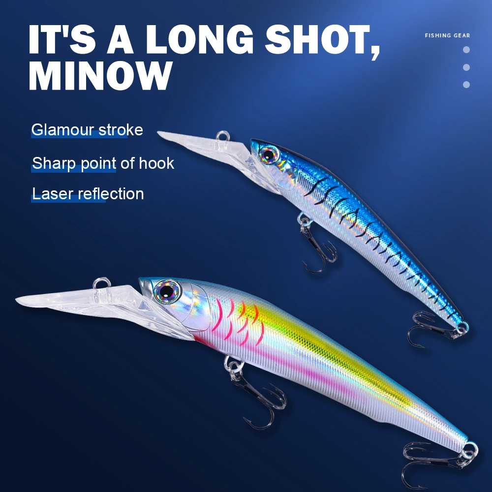 Imagem -02 - Super Grande Minnow Fishing Lures Pesca Marítima Isca de Água Salgada Afundando Wobblers Pike Carp Lures Isca Dura 100g