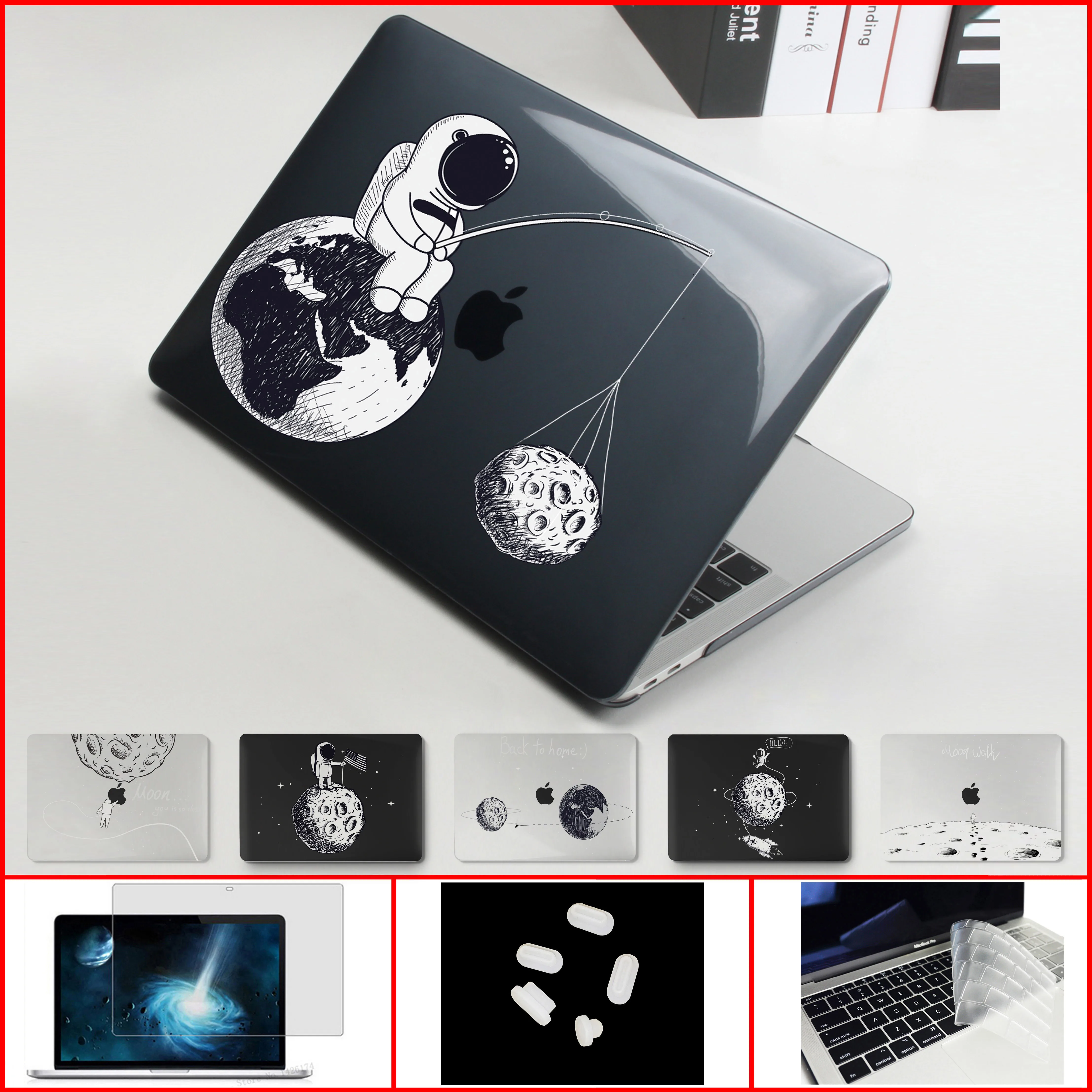 

3D Astronaut Series Laptop Case For Apple MacBook M1 M2 Chip Air 13.6 Pro 14.2 16.2 Retina Touch Bar 11 12 13 15 16 inch Cover