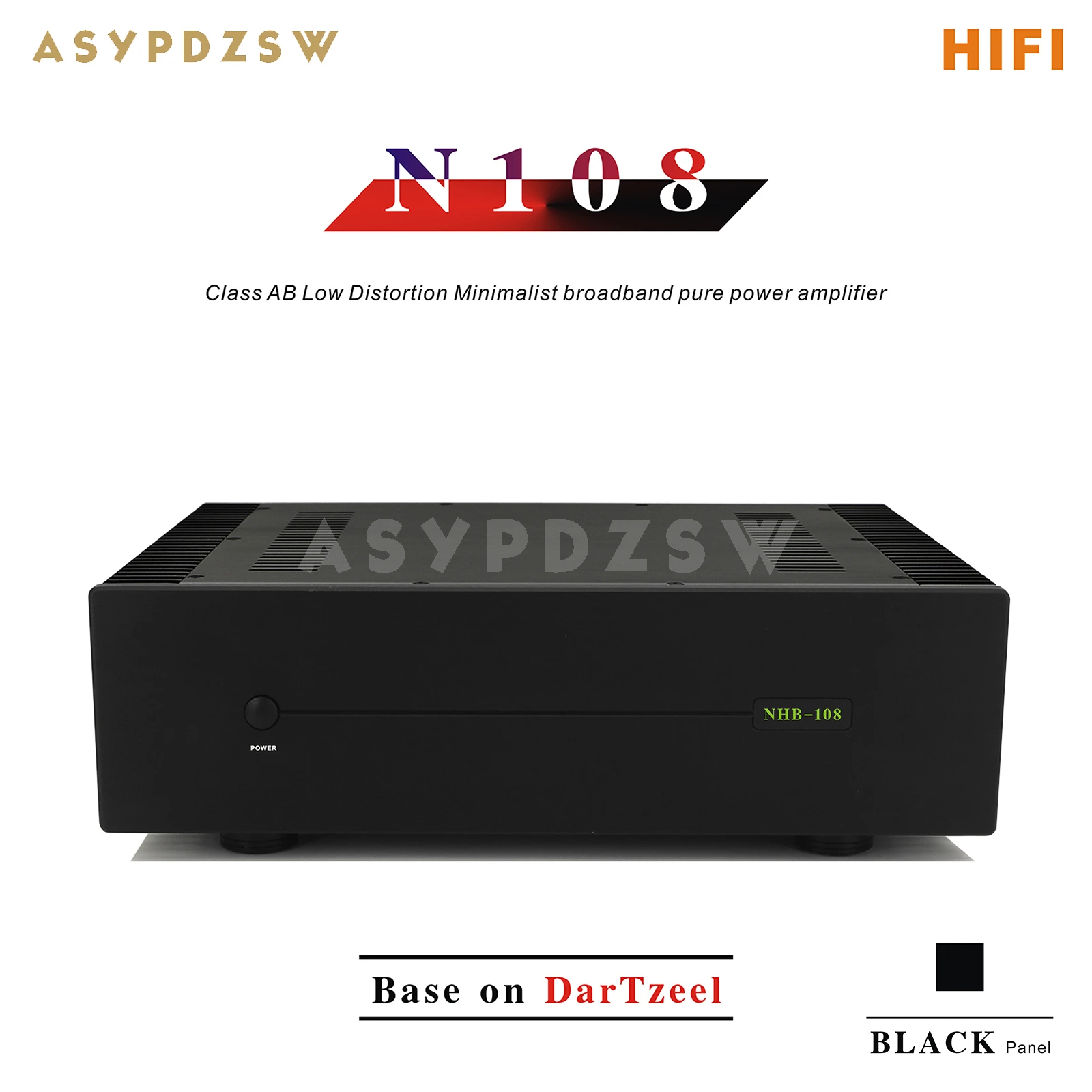 HIFI N108 Class AB Low Distortion Minimalist Broadband Pure Power Amplifier Based on NHB-108 Circuit 100W×2 8 ohm