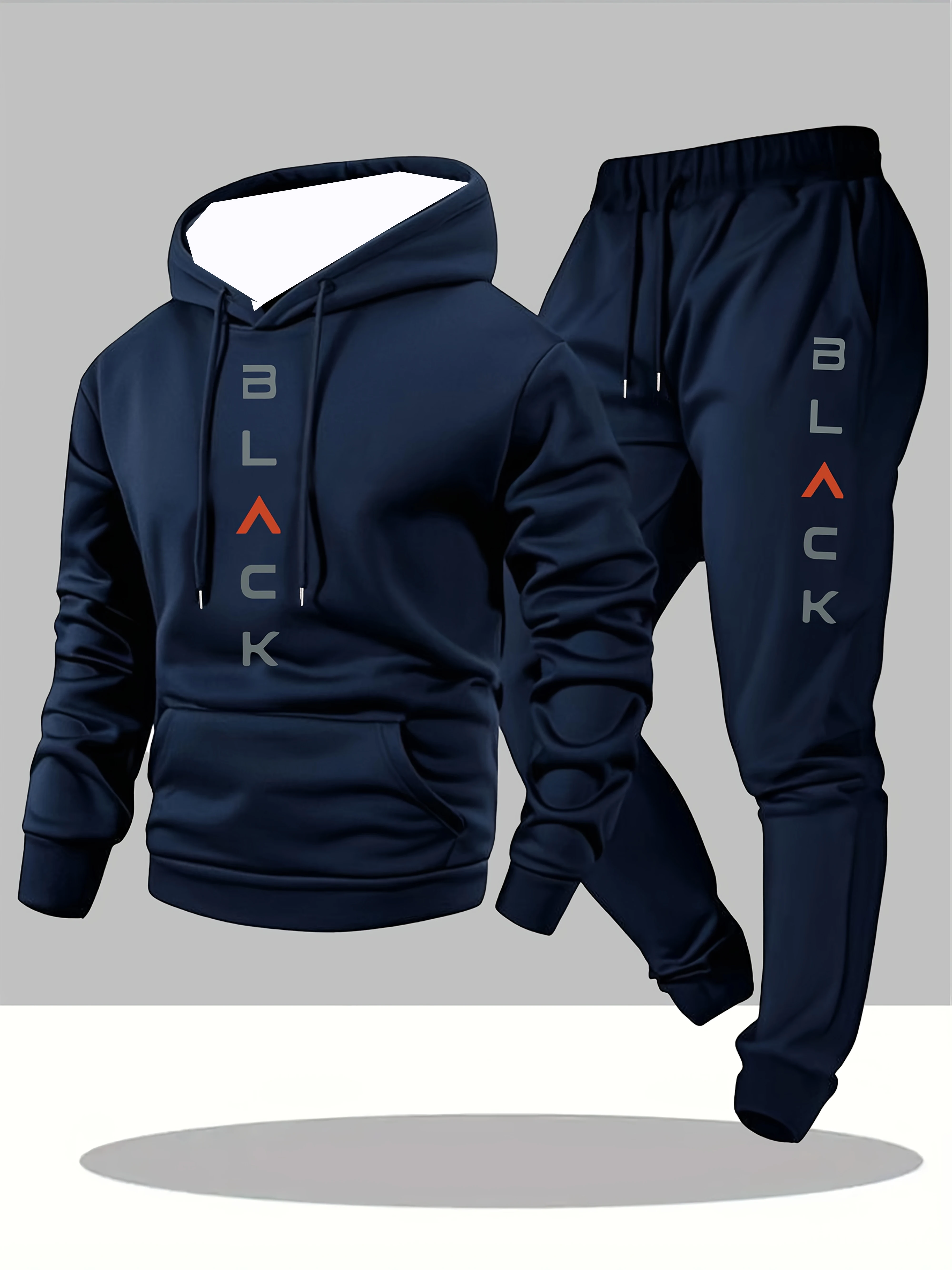 

2025-26 Autumn/Winter New Y2K Sports Set Simple Letter Printed Men's Fashion Oversized Training Suit Set Two Piece Set