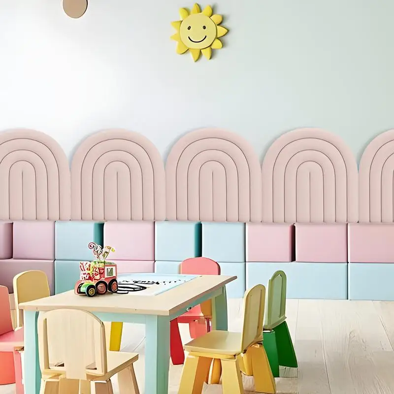 

Anti Collision Wall Padding 3D Wall Stickers Soft Wall Padding Nursery Wall Mats Decorative Peel And Stick Headboard For Bedroom