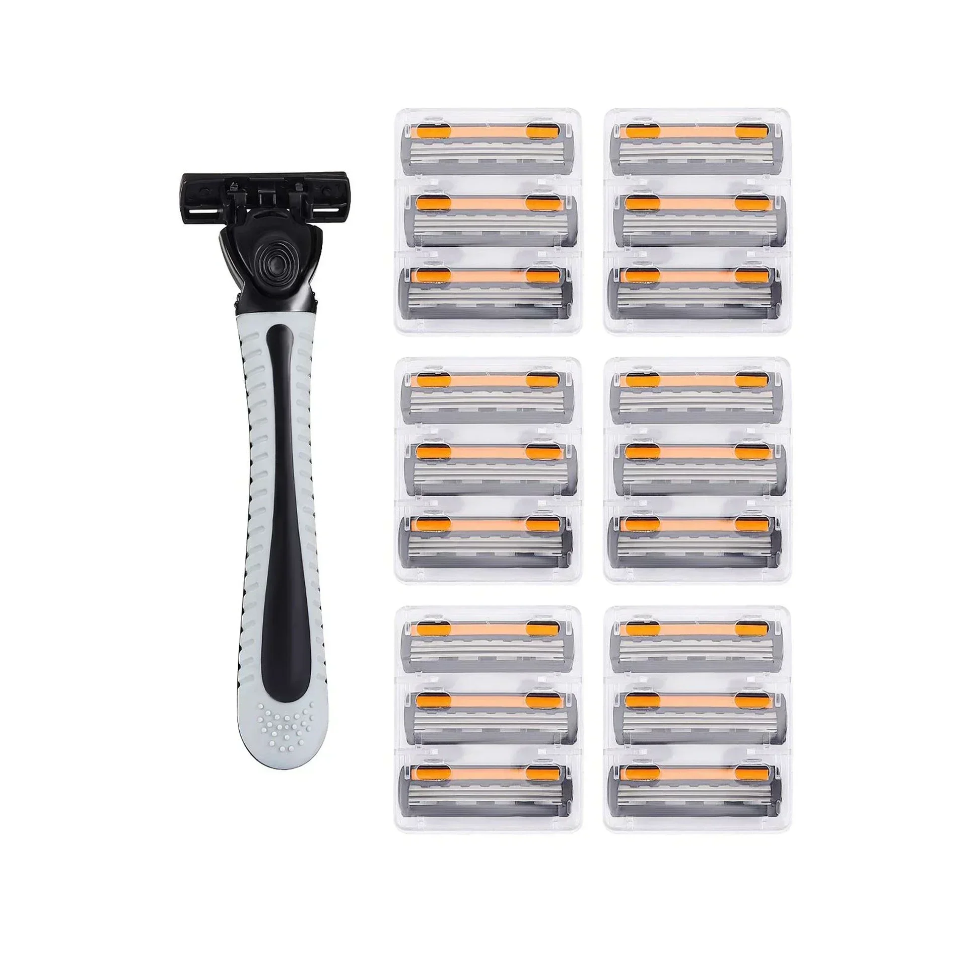 Maquinilla de afeitar para hombres, afeitadora de tres capas de hoja inoxidable, afeitadora de seguridad reutilizable, depilación, cuchilla importada, multiherramienta