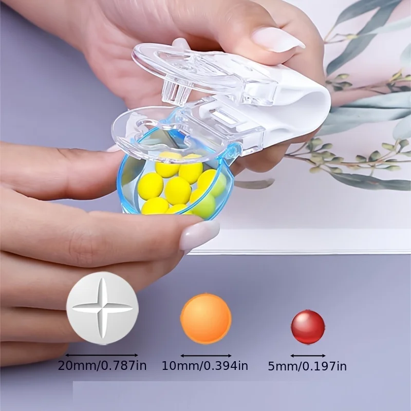 Modern Portable Pill Dispenser Built-In Blister Pack Opener and Medicine Box Ideal Home and Travel Ensures Easy Small Pill Case