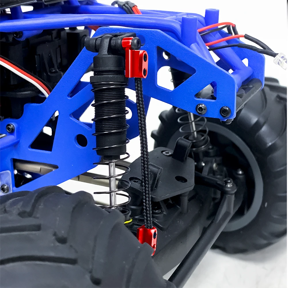 Yeahrun tiras de limite de viagem para suspensão dianteira e traseira, para 1/18 mini lmt 4wd escovado monster truck rtr, peças de atualização