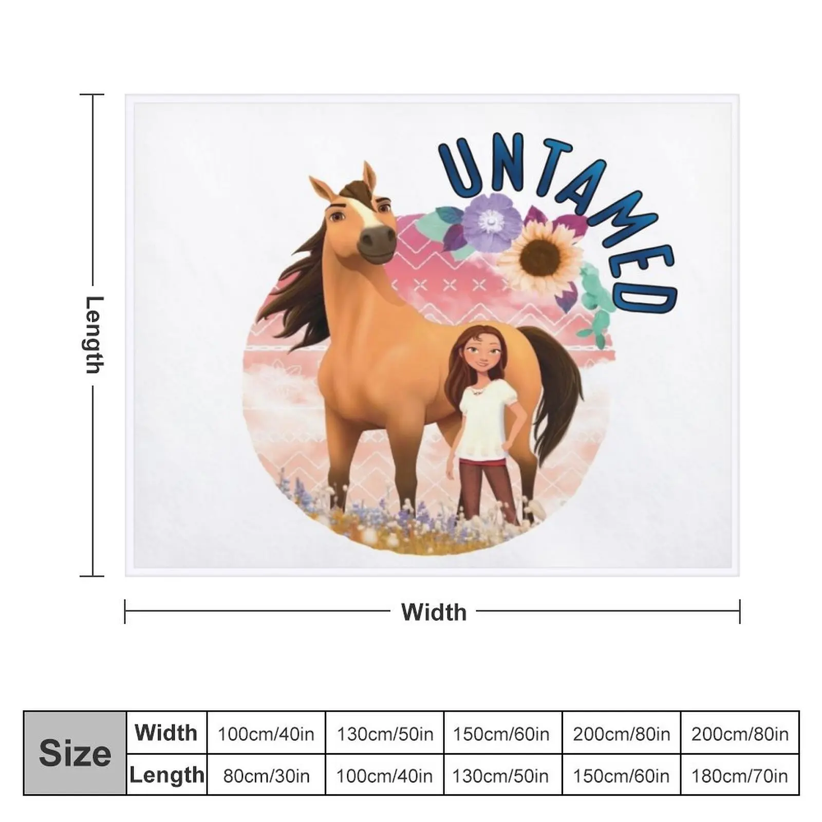 Untamed spirit riding free Throw Blanket for babies Cute Plaid Blankets