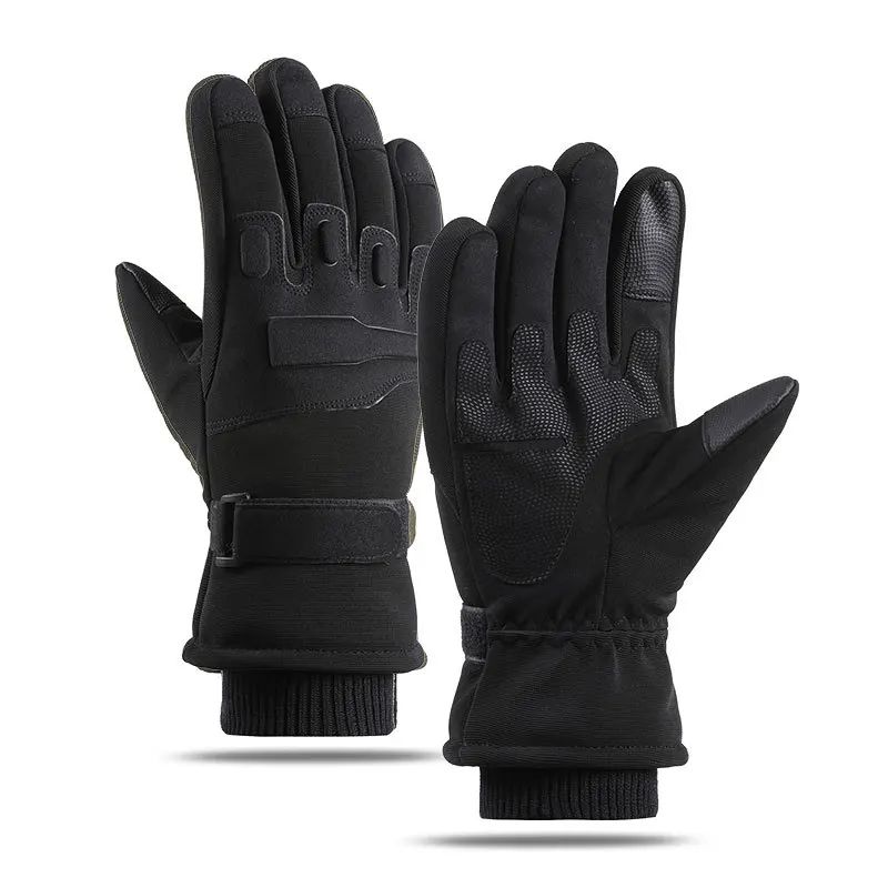 Winter Motorcycle Gloves Men Tactical Military Hunting Shooting Sports Full Finger Camping 등산 Cycling Bike Thermal Fleece Gloves