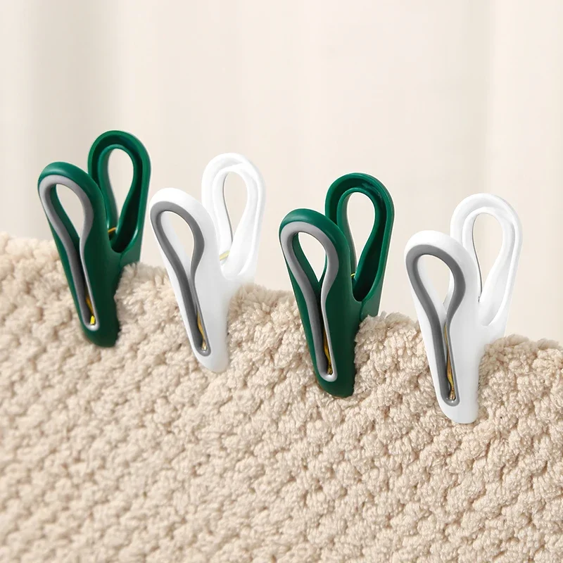 12PCS Laundry Clips Clothes Pegs Dry Quilt Clothespins Cotton Quilt Hanger Fixed Large Windproof Clip Clothes Quilt Organizer