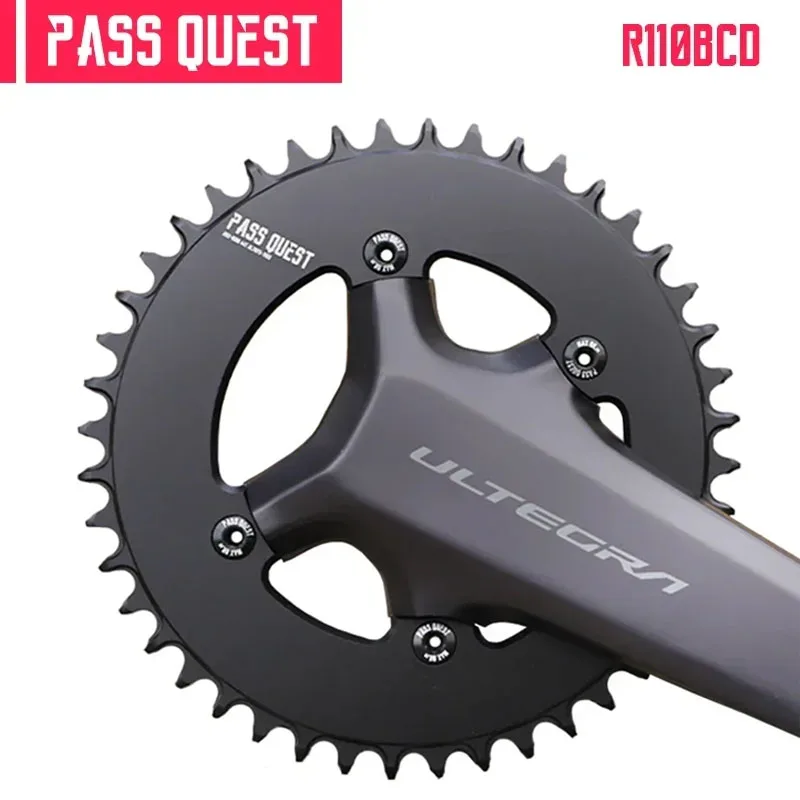 

PASS QUEST Chainring 110 BCD для Shimano 105 R7100 UT R8100 DA R9200 110 мм 36 38 40 42T 44 46T 48 50T 54 56 58T 60 дорожный велосипед 12s