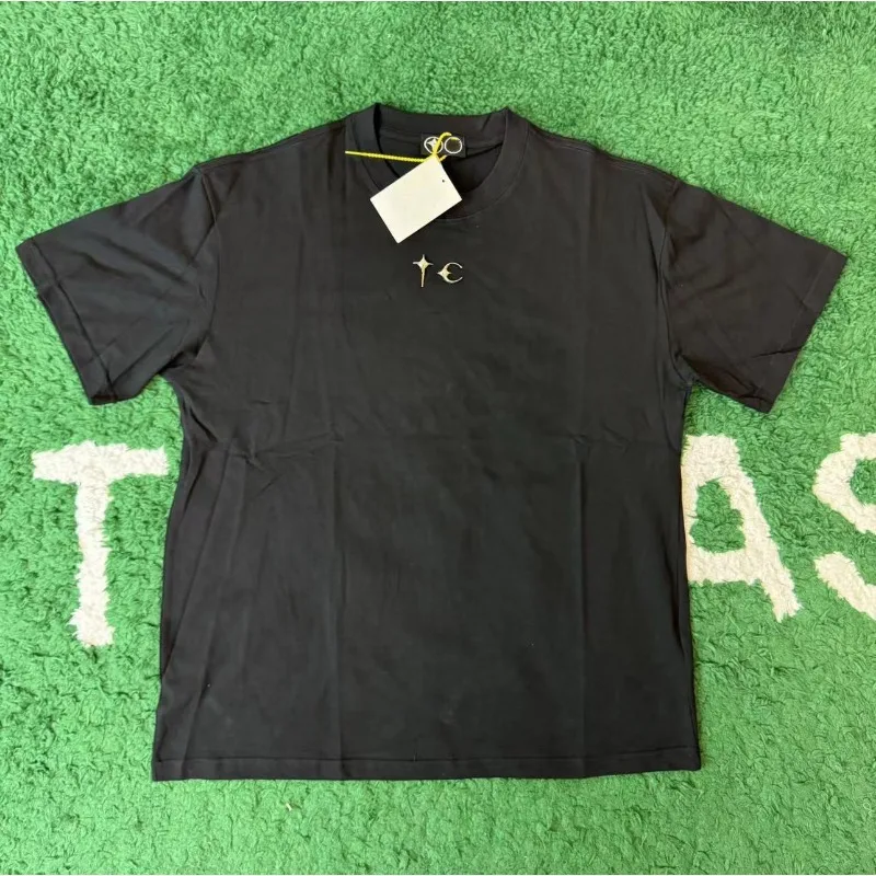 24SS شارع العليا البلطجة نادي بلون القطن عادية قصيرة الأكمام أعلى الرجال عادية تنوعا تي شيرت ملابس للرجال #2