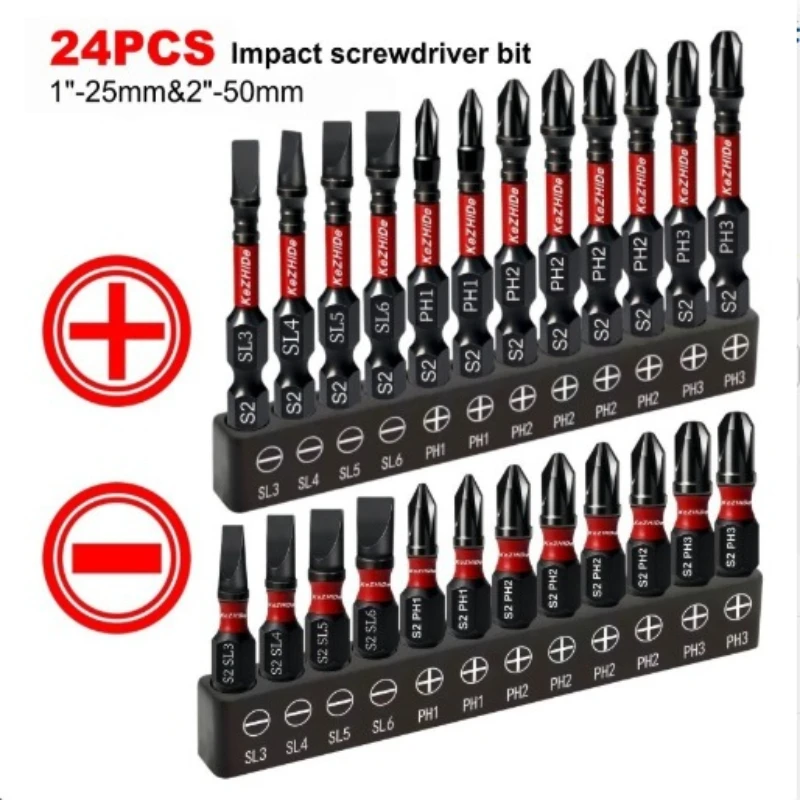 High-Strength Impact-Resistant Screwdriver Bit Set Strong magnetic alloy steel Screwdriver screwdriver head cover