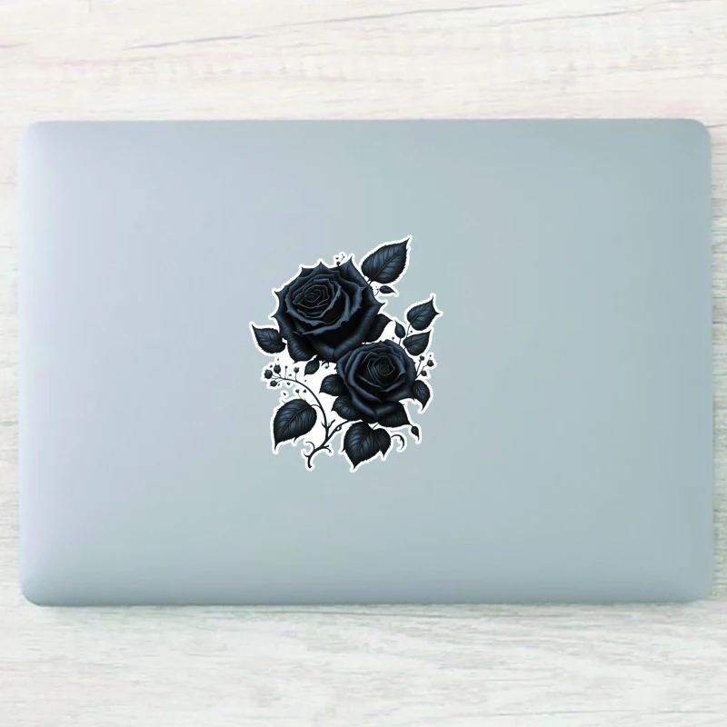 Professional Black Rose Car Sticker - Glamorous And Eye-catching Design
