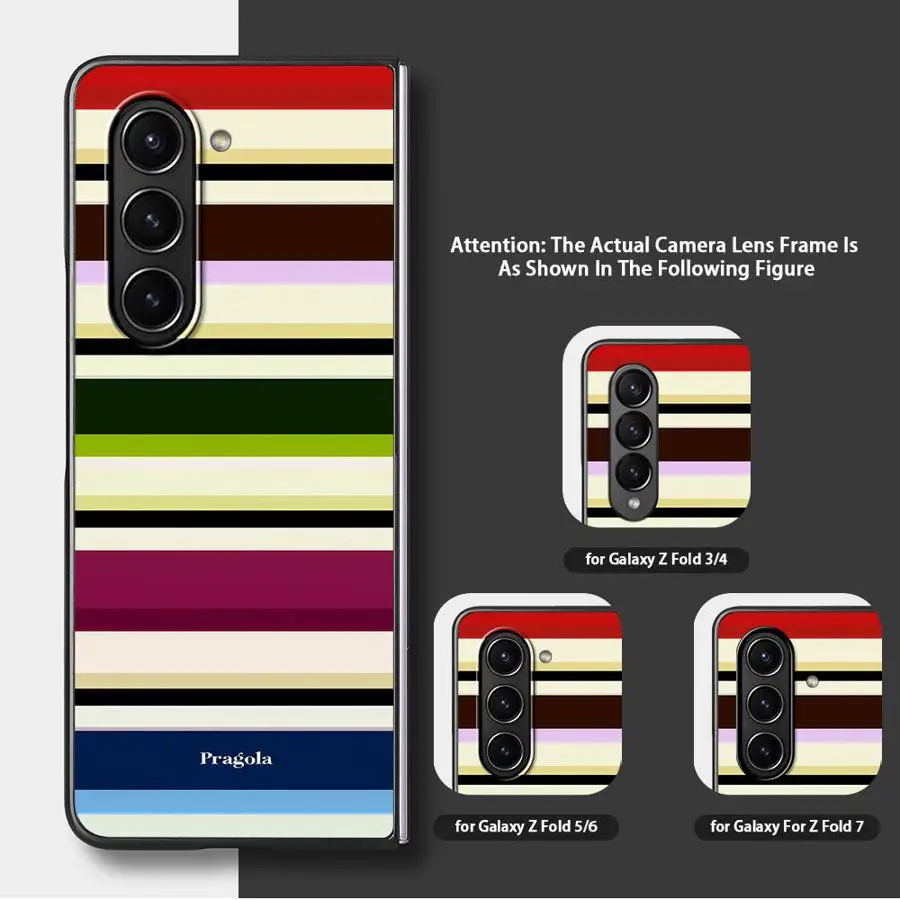 Phone Cover Case for Samsung Galaxy Z Fold 8 Ultra Z Fold8Ultra ZFold7 Z Fold 7 6 3 ZFold4 ZFold5 ZFold6 Colorful Stripes view 3