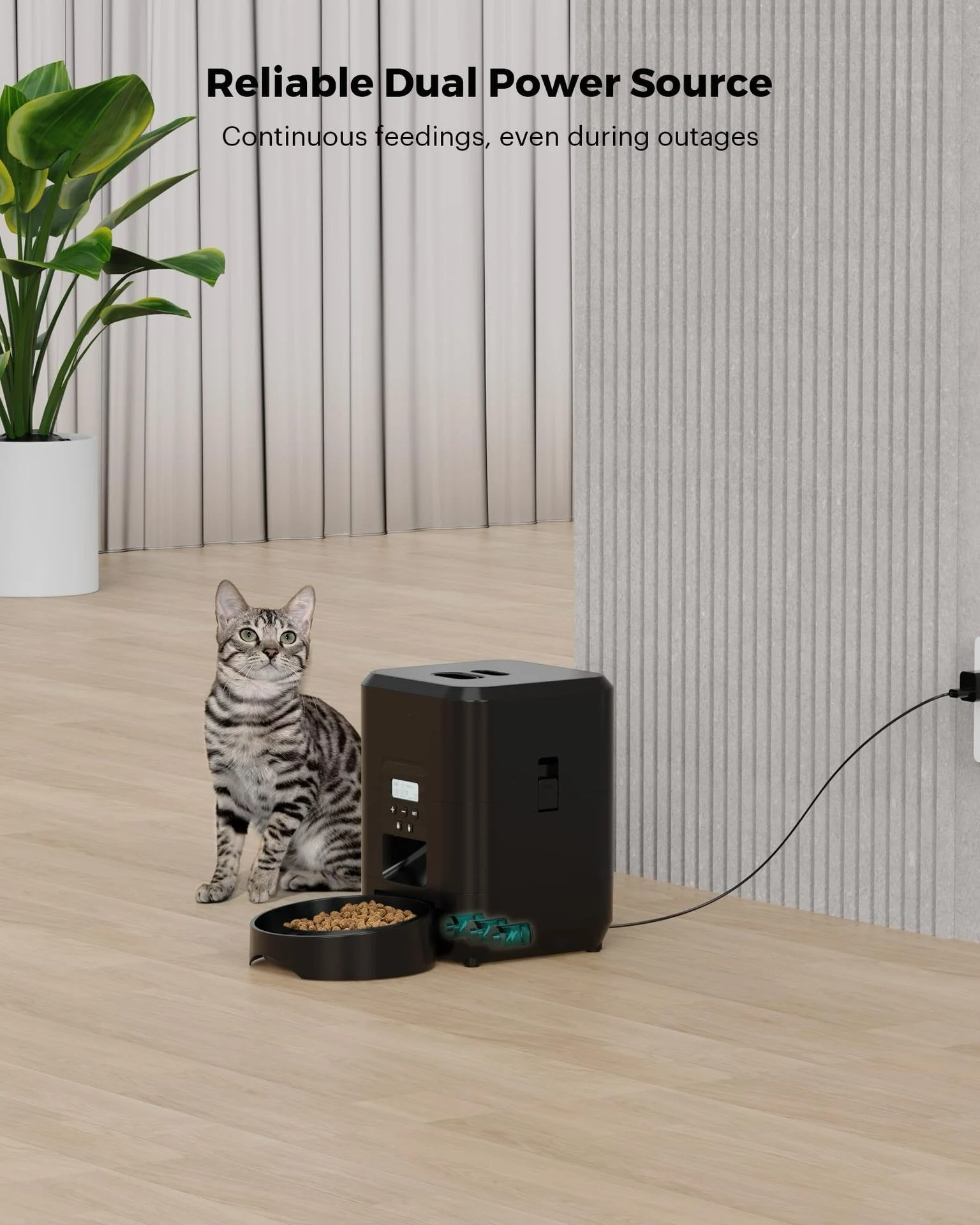 Automatic Cat feeder wifi Smart Food pet Dispenser 2L WiFi Timed Quantitative Automatic Cat Food Dispenser Cat Dog Bowl