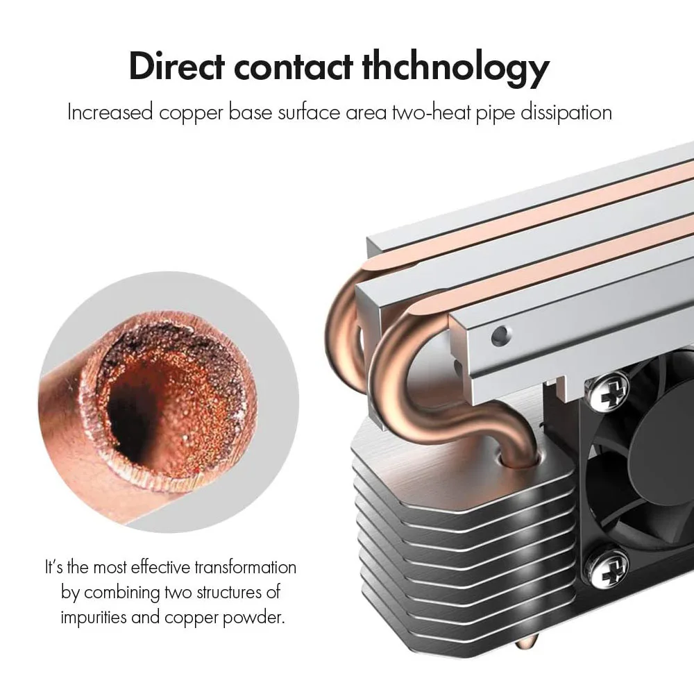 M.2 SSD صاروخ المبرد المدمج في مروحة التبريد الحالة الصلبة مروحة القرص الصلب السيليكون Therma منصات برودة ل M2 NVME 2280 SSD