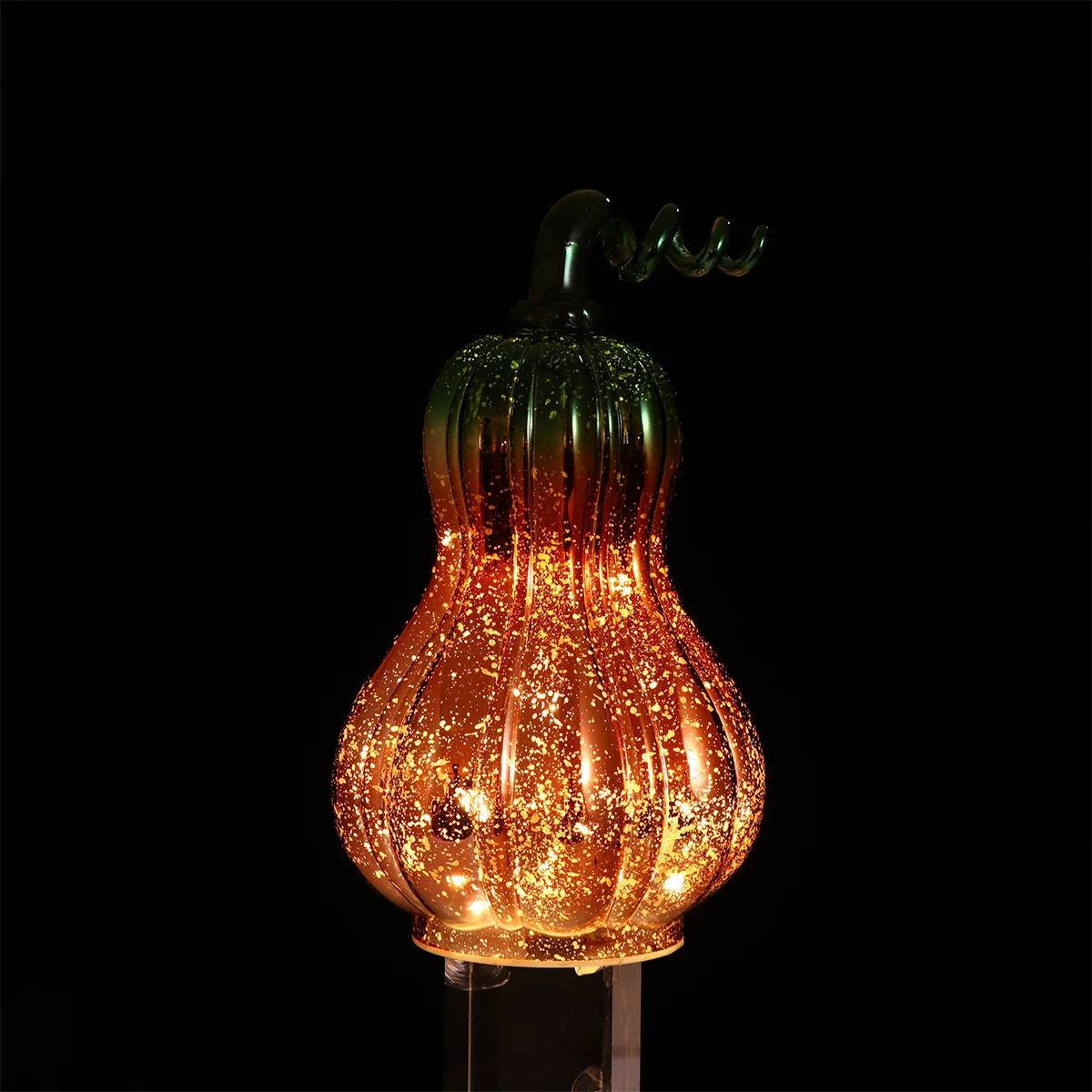 

Glass Pumpkin LED Lights Lantern Decor Holders Halloween Festival Lamp Glowing Decorate