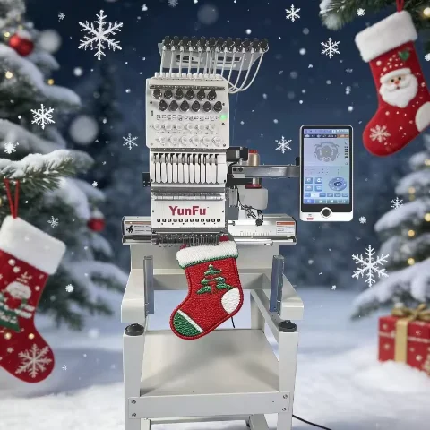Affordable JY-1201 12 Needles Pro Embroidery Machine: Compact Design, Great Value For Home/Business