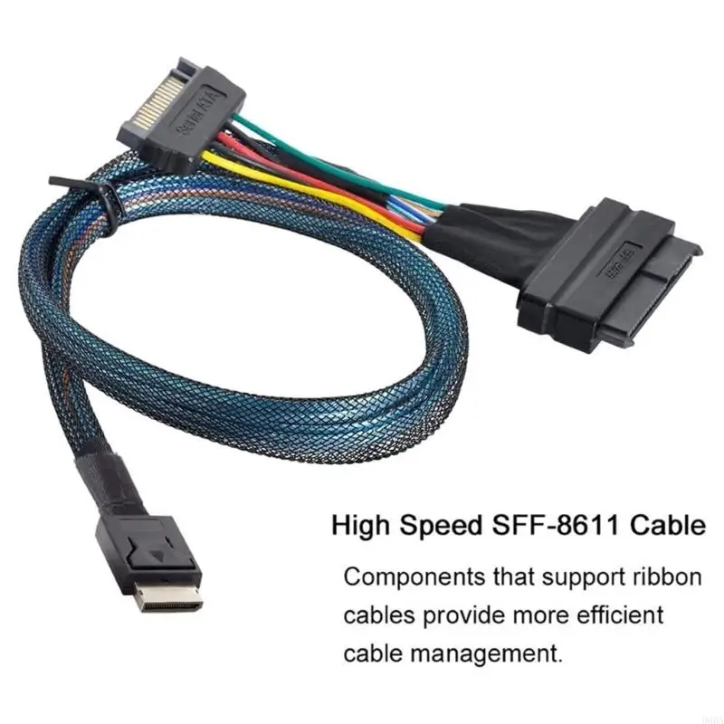 96BA Oculink 고속 PCIE SFF-8611에서 SFF-8639 하드 디스크 데이터 케이블 데이터 케이블