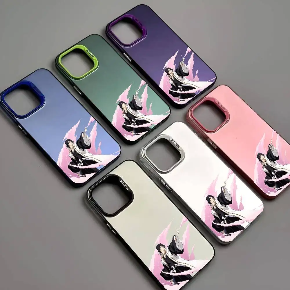 Funda de teléfono Kuchiki Byakuya, carcasa láser IMD de Color plateado para IPhone 17 16 15 14 13 12 11 Air Pro Max Plus, 1 ud.