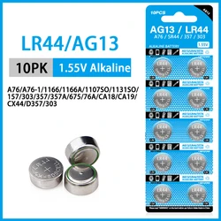 10-100PK AG13 bateria guzikowa 1.55V alkaliczna ogniwo monetarne SR44 LR44 bateria do LED zabawkowy zegarek pilot