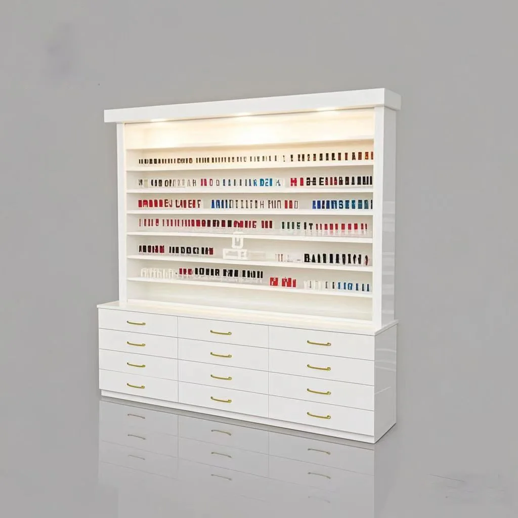 LED Light Cosmetic Display Cabinet for Salon Showroom Nail Polish Nail Art Shop Beauty & Skin Care Accessories Shop